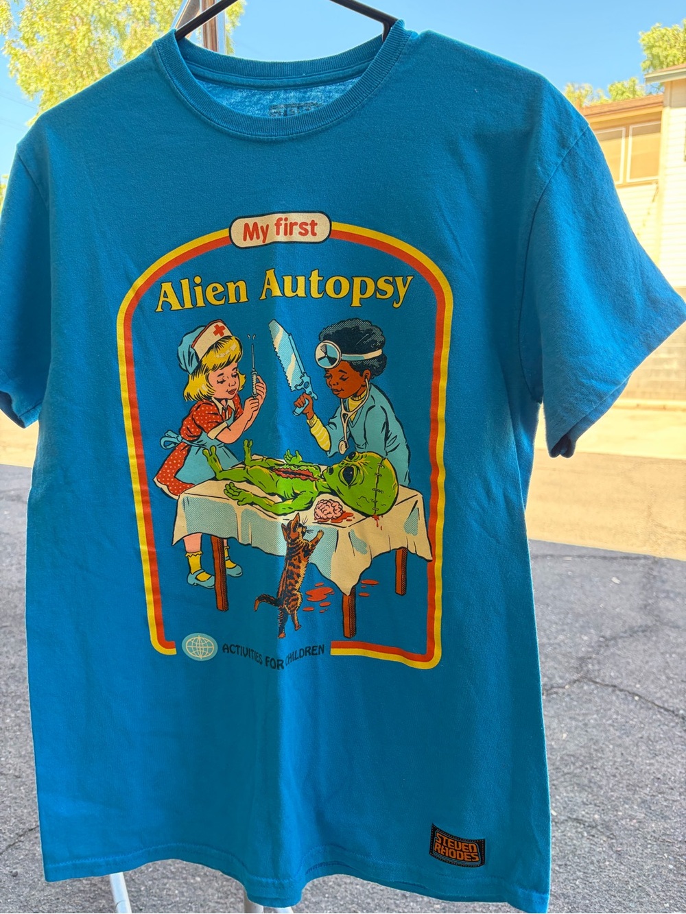 Alien Autopsy Graphic Tee - Blue unisex M Shirt